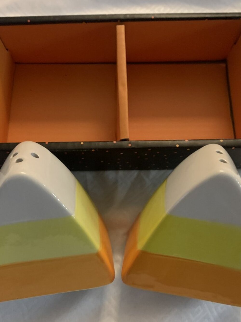 Trick or Treat Candy Corn Salt & Pepper Shakers Halloween - Brand New in box - Picture 2 of 6